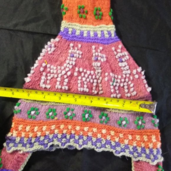 Peruvian handmade chullo - hat - hat for women - warm winter - knitted in wool main image 4